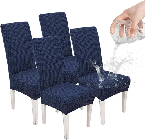 Vista 17 de Parsons - Funda para silla de comedor, funda desmontable para silla de sofá, funda retráctil (2, albaricoque)