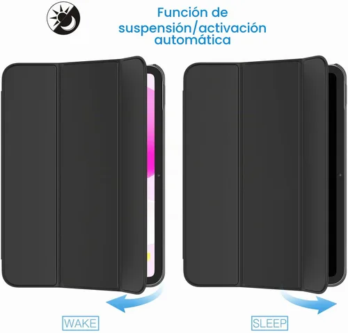 Vista 6 de JETech - Funda para iPad (A16) de 11ª y 10ª generación, color negro Cover for 2025/2022 Model, Translucent Back, Tri-Fold Stand, Auto Wake/Sleep