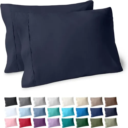 Vista 91 de Bare Home Juego de 2 fundas de almohada de microfibra de tamaño estándar, fundas de almohada refrescantes, doble cepillado, fácil cuidado, cierre