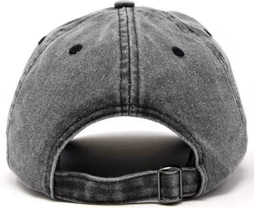 Vista 3 de DALIX Gorro de mezclilla lavado vintage con diseño de oso de mamá