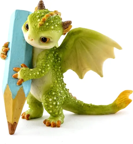 Vista 6 de Top Collection Rex The Green Dragon - Mini figura coleccionable de fantasía (orbe de cristal)