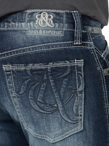 Vista 4 de Rock & Republic Jeans rectos delgados para hombre