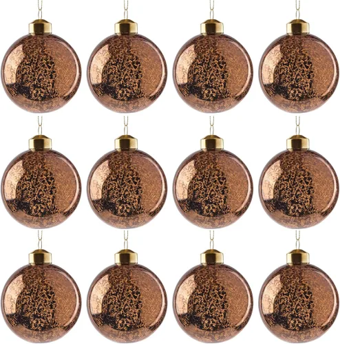 Vista 11 de DN DECONATION Adornos navideños de cristal de mercurio, lágrima y adorno de Dorado champán