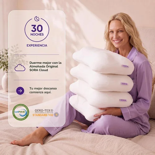 Vista 9 de Cloud - Almohada cervical ergonómica, espuma viscoelástica para Contorno de felpa suave para dormir de lado y de espalda, funda CleanWeave lavable