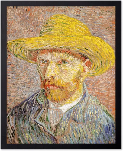 Vista 74 de Poster Master Póster clásico de Van Gogh, impresión impresionista vintage, regalo para artista, pintor, autorretrato, sombrero de paja, dibujo
