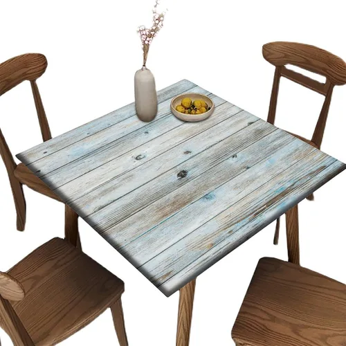 Vista 66 de Mantel redondo ajustable con borde elástico floral azul, mantel con borde elástico de estilo floral pastoral, almohadilla de mesa de poliéster
