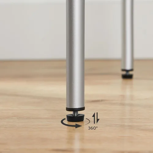 Vista 8 de HOOBRO Estante de cristal, unidad de estante de pie de baño de 3 niveles, estante de vidrio templado para espacio pequeño, organizador de soporte