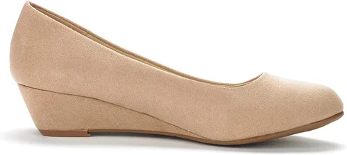 Vista 3 de DREAM PAIRS Debbie - Zapatos de tacón de cuña media para mujer