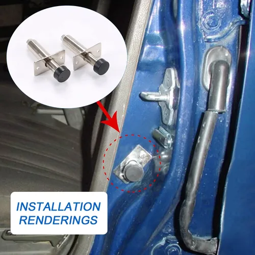 Vista 6 de Nueva puerta cromada inoxidable poppers tronco Popper Street Rod 2 PCS