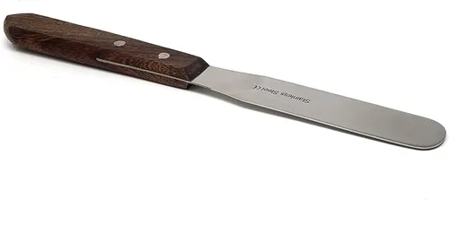Vista 12 de A2Z SCILAB Cuchillo de mantequilla con mango de madera, espátula de glaseado para pasteles, herramienta de decoración de pastelería, acero