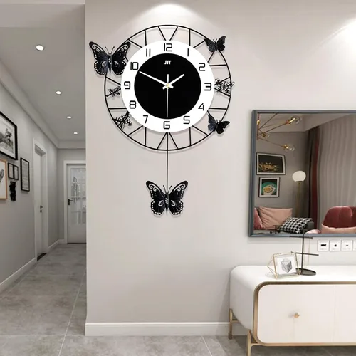 Vista 18 de Reloj de pared Reloj de péndulo 3D Forma de ojo Diseño moderno Decoración de arte para oficina en casa