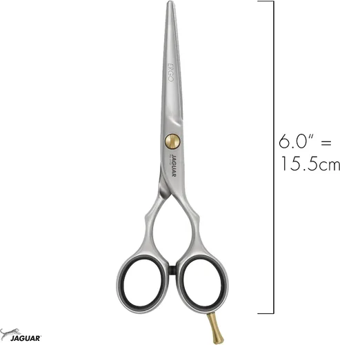 Vista 3 de Jaguar Tijeras de peluquería Pre Style Ergo 6.0 pulgadas Tijeras profesionales de acero inoxidable para estilistas y barberos, aspecto de acabado