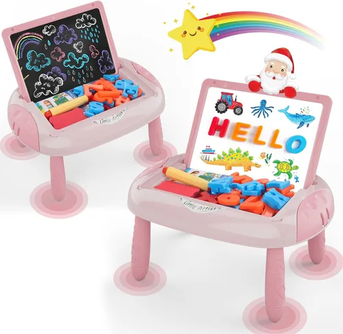 Vista 11 de Cokzer Juguetes para niños de 1 a 2 años, juguete para niños pequeños con letras y números magnéticos, juguetes educativos y de aprendizaje