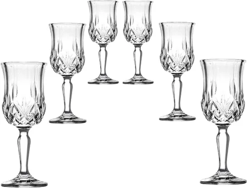 Vista 2 de Amlong Crystal Vasos Cordial sin plomo - 5 oz, juego de 6