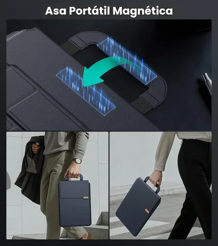 Vista 2 de Nillkin Funda para laptop de 14 pulgadas con asa (4 en 1), 2 modos de soporte, funda para MacBook con soporte ajustable y alfombrilla para mouse