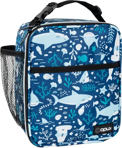 Vista 20 de OPUX lonchera aislada de alta calidad Bolsa de almuerzo escolar suave hermética para niños y niñas Durable y reutilizable como lonchera de Negro