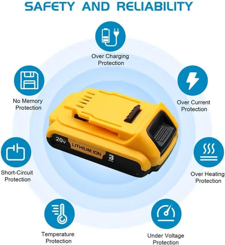 Vista 4 de Batería de repuesto para Dewalt DCD771 DCD708 DCD777 DCD791 DCD785 DCD771c2 DCD777c2 DCD780 DCD796 DCD999 DCD985 DCD800 DCD793d1 DCD7099 DCD80 5