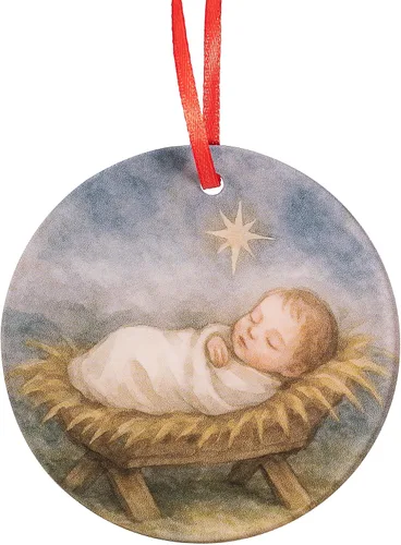 Vista 8 de Adoración de los Pastores Adorno Acrílico - Decoración Tradicional Católica y Cristiana de Navidad - Escena de la Natividad, Adornos Decorativos