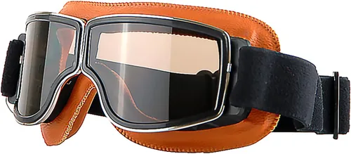Vista 15 de Anteojos de seguridad para motociclismo, motonetas, medio casco clásico para Vespa, estilo aviador, plegable con lentes transparentes