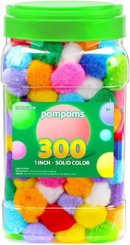 Vista 28 de Eppingwin - 2000 pompones negros, pompones suaves de 1 cm para manualidades, 0.4 pulgadas para proyectos de bricolaje de arte y manualidades (negro)