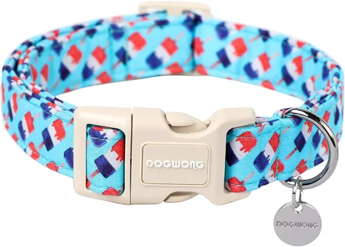 Vista 40 de DOGWONG Collar de perro de San Valentín, collar de perro con estampado de corazones para perros grandes, lindos collares de primavera, hembra