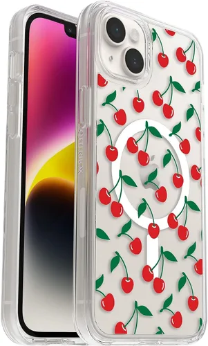 Vista 11 de OtterBox iPhone 14 Plus Serie Symmetry+ - Funda con bandera americana, ultra elegante, se ajusta a MagSafe, bordes elevados para proteger la cámara