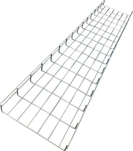 Vista 15 de Kable Kontrol Soporte de piso lateral de 2 pulgadas – Soporte de bandeja de cable de malla de alambre – Bandeja de malla de alambre Cesta de cables