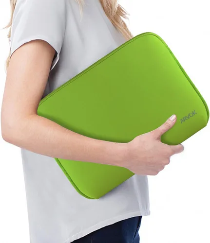 Vista 7 de Arvok - Funda o bolso de neopreno resistente al agua para computadora personal Bamboo verde