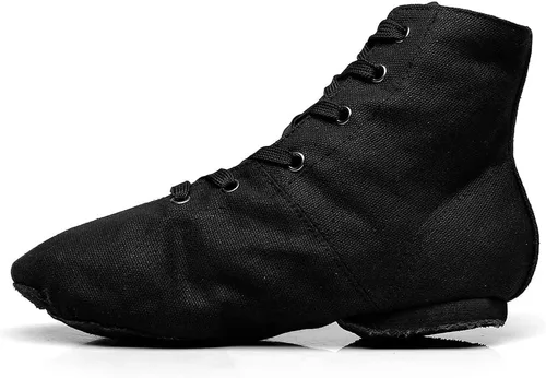 Vista 5 de MSMAX Zapatos de botas de jazz para mujer, zapatos de personaje para mujer, botines para hombre
