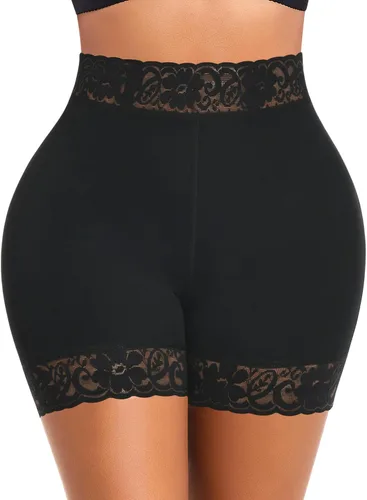 Vista 16 de DERCA Pantalones cortos acolchados de encaje con almohadillas de cadera para realzar los glúteos Beige