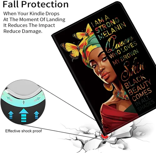 Vista 4 de BVDIKMI Funda para Kindle de 6 pulgadas (versión 11ª generación 2022), funda delgada de piel sintética con encendido y apagado automático