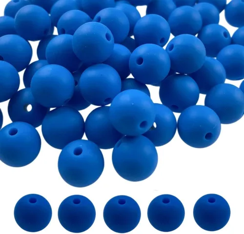Vista 27 de Abalorios de silicona, 120 piezas de 6 mm abalorios redondos de silicona para hacer llaveros, pulseras, collares, aretes, joyas, manualidades DIY