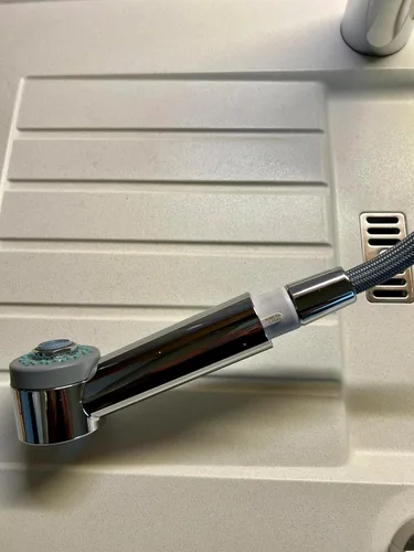 Vista 6 de 88624000 Pieza de repuesto para manguera de grifo de cocina Hansgrohe para manguera de spray extraíble 95507000 95506000, 59 pulgadas de longitud