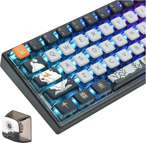 Vista 35 de Fogruaden Juego de teclas PBT, teclas personalizadas de perfil cereza para teclas de teclado mecánico (9009)