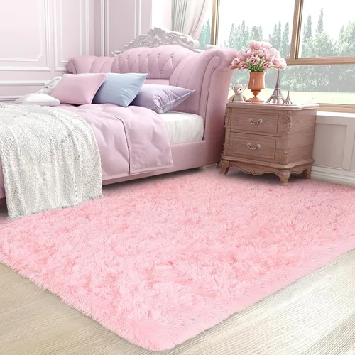 Vista 113 de Ophanie - Alfombras para sala de estar, antideslizante y suave, de felpa grandes y peludas para dormitorio, peludas para niños y niñas, decoración