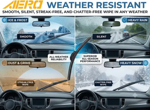Vista 2 de AERO BMW M4 2016-2015 24 + 18 pulgadas, limpiaparabrisas prémium para todas las estaciones (juego de 2)