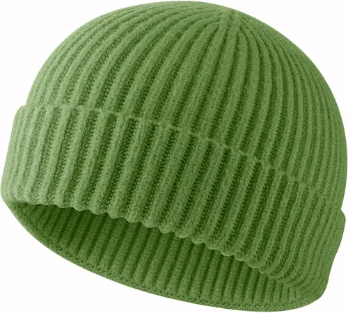 Vista 13 de ROYBENS Swag Wool Knit Cuff Short Fisherman Beanie for Men Women Winter Hat 1 albaricoque