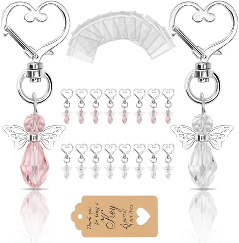 Vista 9 de Dreamtop Llavero de cereza para fiesta, 24 juegos de llaveros de cerezas, regalos de fiesta de Navidad, regalo de agradecimiento, accesorios