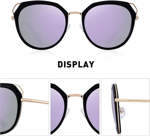 Vista 3 de Gafas de sol polarizadas OLIEYE para mujer - Gafas de sol con marco de metal ojo de gato UV400