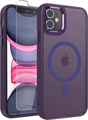 Vista 131 de WRJ Funda magnética mate para iPhone Air de 6.5 pulgadas, [compatible con Magsafe] [protección contra caídas de grado militar], delgada Negro