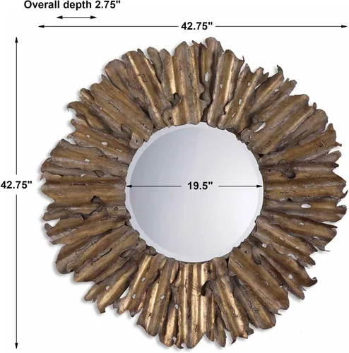 Vista 3 de Uttermost Hemani - Espejo de 42.75 pulgadas, 42.75 pulgadas de ancho por 2.75 pulgadas de profundidad, 12742 B