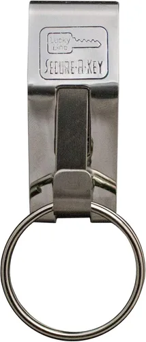 Vista 4 de Lucky Line Clip para llave de cinturón para asegurar una llave deslizante (40501), níquel