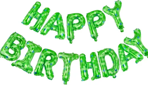 Vista 10 de CANREVEL Cartel de feliz cumpleaños, 13 letras de papel de aluminio de Mylar de 16 pulgadas, decoraciones de fiesta de cumpleaños para niños