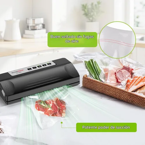 Vista 6 de Bonsenkitchen Máquina selladora al vacío para almacenamiento de alimentos