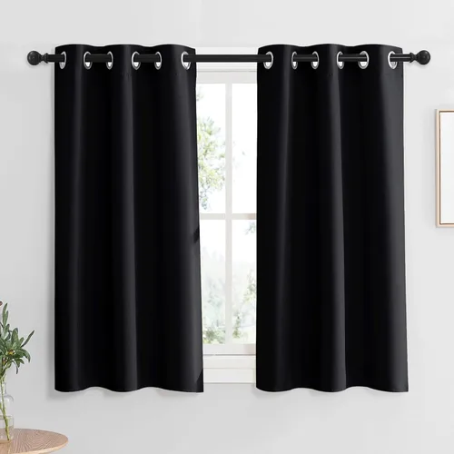Vista 150 de RYB HOME - Cortinas para armario de 36 pulgadas, cortinas para oscurecer la habitación con ojales resistentes a la oxidación, cortinas de Aqua