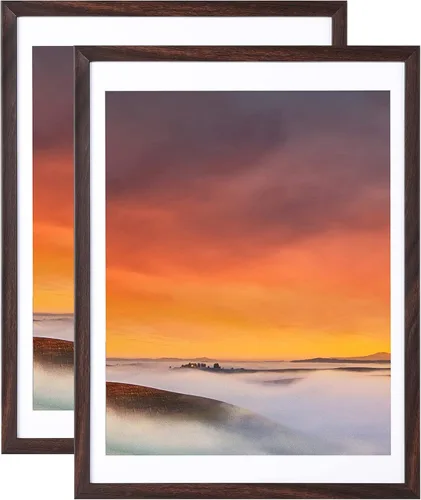 Vista 23 de Juego de 2 portarretratos de 4 x 6, para fotos de 3.5 x 5 pulgadas con paspartú o de 4 x 6 pulgadas sin paspartú para mesa y montaje en pared