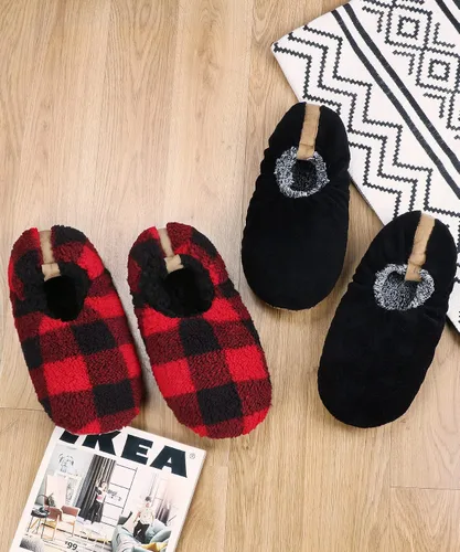 Vista 7 de Panda Bros Calcetines para hombre con parte inferior antideslizante, calcetines cálidos con pinzas para hombres, pantuflas peludas para la casa