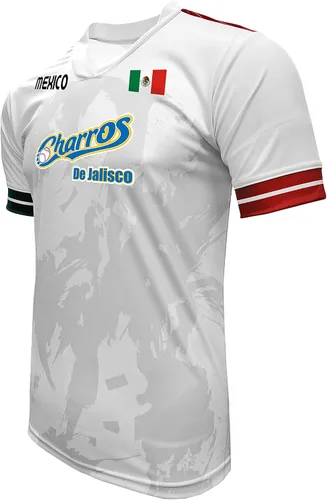 Vista 2 de Jersey Mexico Charros de Jalisco 100% poliéster, blancogris_fabricado en México