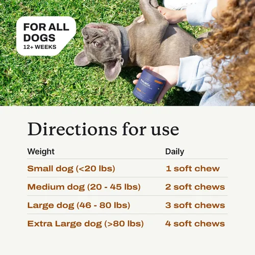 Vista 12 de PetLab Co. - Masticables para aliviar la picazón para perros, 30 masticables suaves, cerdo Omega 3-6-9, cúrcuma y miel para apoyar la piel seca