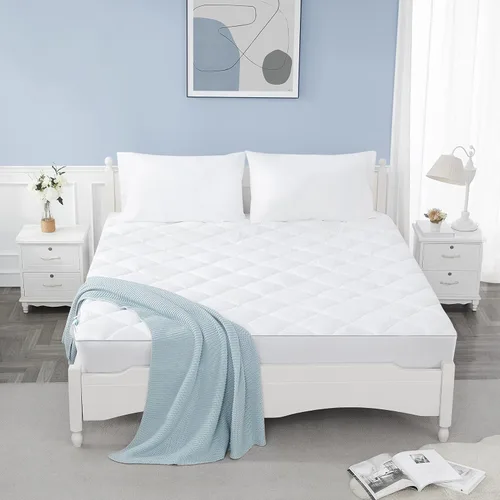 Vista 6 de Sunflower Protector de Colchón Twin, Funda de Colchón de Algodón Hipoalergénico para Dormitorio Universitario, 18-22" Bolsillo Extra Profundo